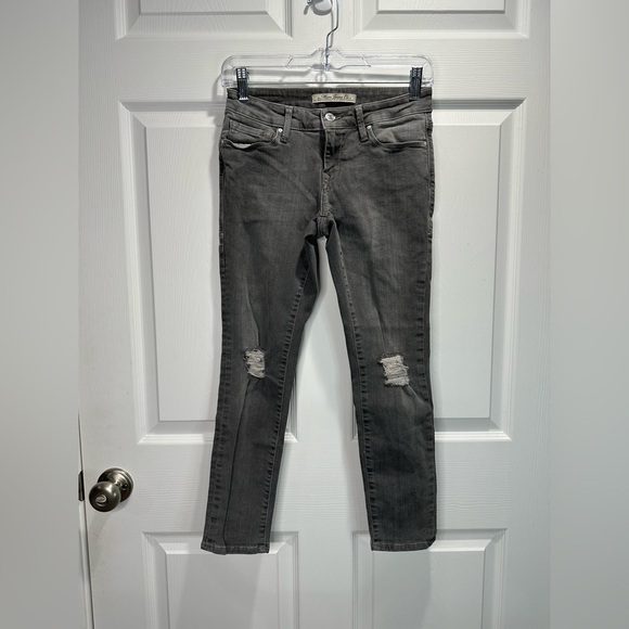 Mavi Jeans Distressed Mid Rise Ankle Skinny Jeans Grey Size 25 - Picture 1 of 10